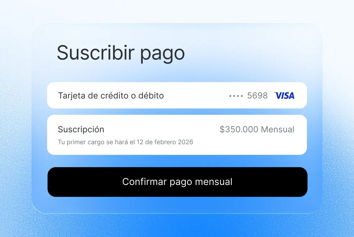 Crea suscripciones de acuerdo a tus lógicas de negocio